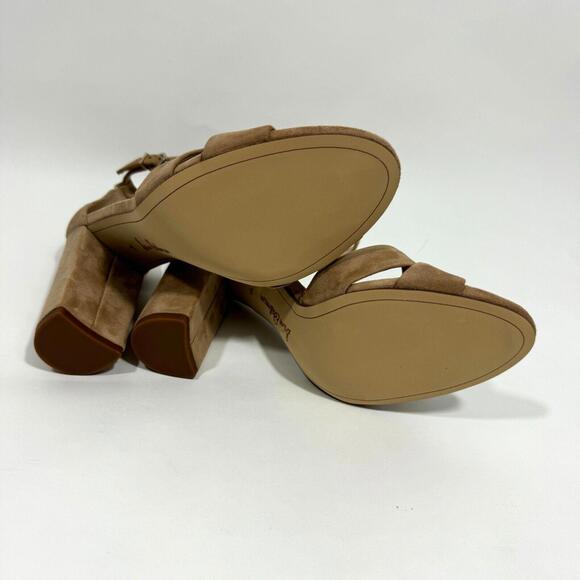 Sam Edelman Women’s Size 9.5 Golden Caramel Suede Yancy Block Heel Sandals New - Picture 7 of 9